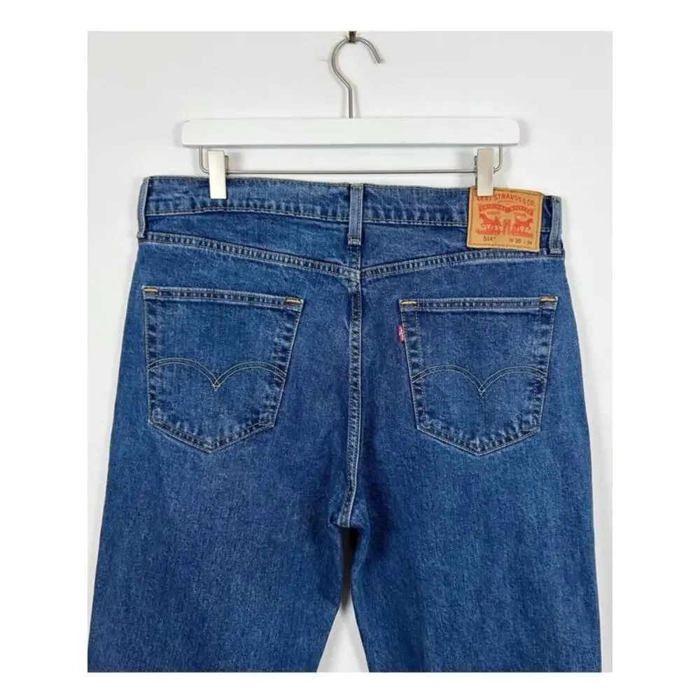 Levi's 514 Straight Fit Jeans Size 35 x 34